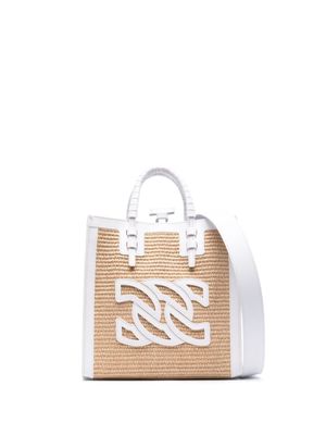 Casadei Beaurivage straw tote bag - Neutrals