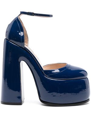 Casadei Betty 120mm leather pumps - Blue