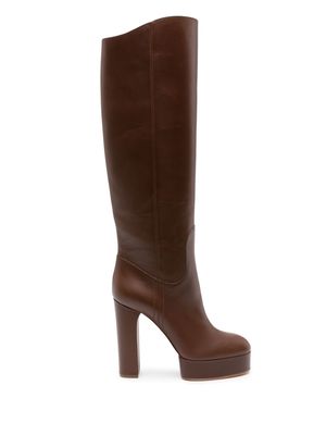 Casadei Betty 125mm leather boots - Brown