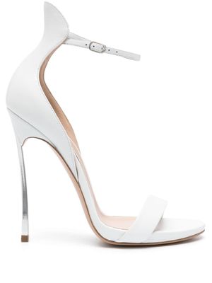 Casadei Cappa Blade 115mm leather sandals - White
