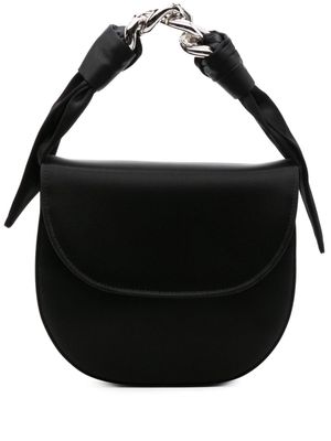 Casadei chain-handle satin tote bag - Black