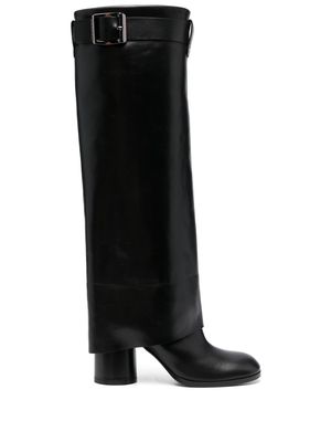 Casadei Cleo 70mm buckled leather boots - Black