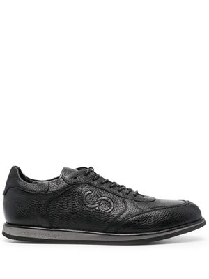 Casadei debossed-logo low-top sneakers - Black