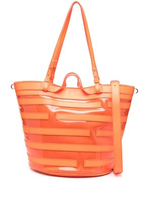 Casadei Fluo leather shoulder bag - Orange
