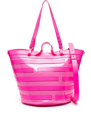 Casadei Fluo leather shoulder bag - Pink