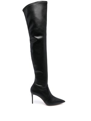 Casadei Julia 100mm faux-leather boots - Black