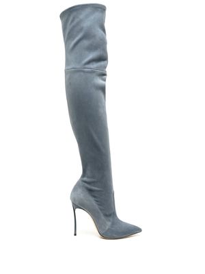 Casadei over-the-knee length 115mm boots - Blue