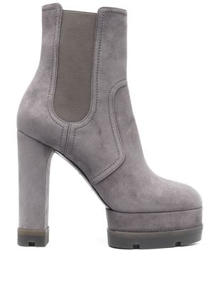 Casadei platform-heel ankle boots - Grey