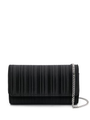 Casadei stripe-pattern chain-link crossbody bag - Black