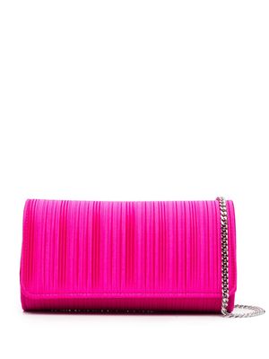 Casadei stripe-pattern chain-link crossbody bag - Pink