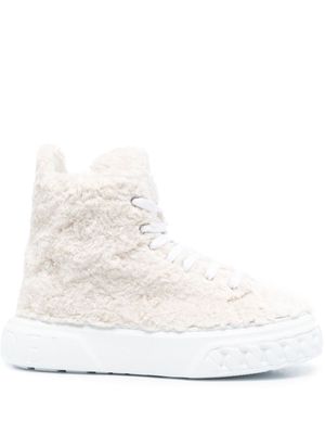 Casadei textured high-neck sneakers - White