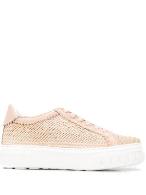 Casadei woven low-top sneakers - Pink