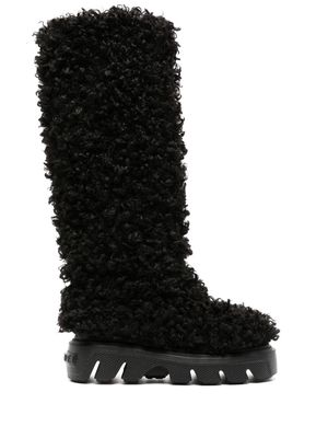 Casadei Yeti 70mm faux-shearling boots - Black