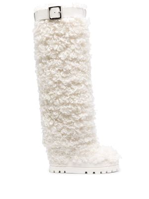 Casadei Yeti shearling boots - White