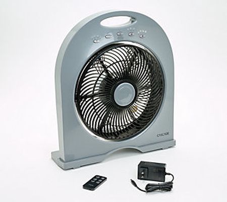 Cascade Capri Rechargeable Adjustable Portable 12"Cordless Fan