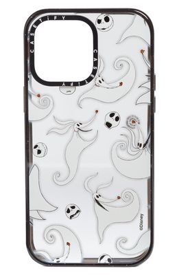 CASETiFY x Disney The Nightmare Before Christmas Jack & Zero iPhone 13 Pro/13 Pro Max & 14 Plus/14 Pro Max Case in Clear/Glossy Black