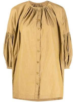 Casey Casey 3 by 3 crinkled-effect cotton shirt - Yellow