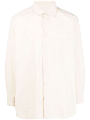 Casey Casey chest patch-pocket detail shirt - Neutrals