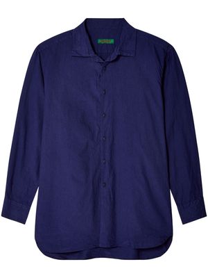 Casey Casey double-dyed cotton shirt - Blue