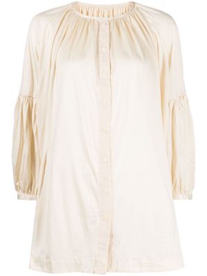 Casey Casey gathered button-up cotton blouse - White