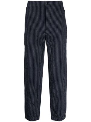 Casey Casey pinstriped straight-leg trousers - Blue