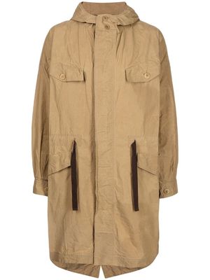 Casey Casey Stan hooded parka - Brown