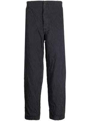 Casey Casey stripe-pattern straight-leg trousers - Blue