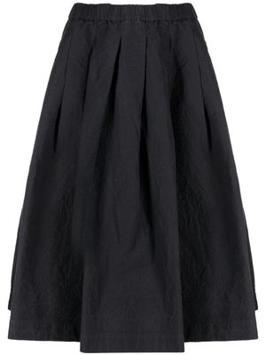 Casey Casey Verger box-pleat cotton midi skirt - Black