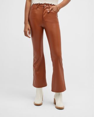 Casey Faux Leather Flared Ankle Pants