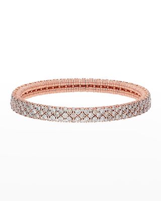 CASHMERE 18k Rose Gold Diamond Stretch Bracelet