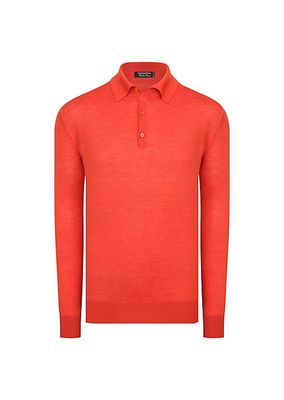 Cashmere and Silk Polo Sweater