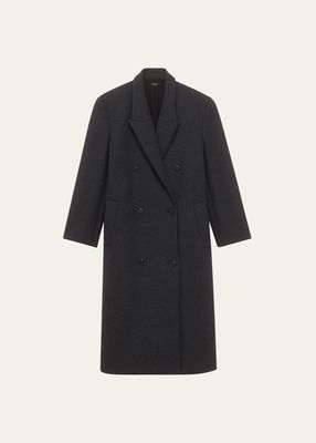 Cashmere and Wool Double-Breasted Coat