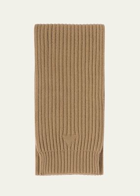 Cashmere and Wool Knit Scarf