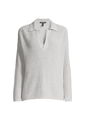 Cashmere-Blend Knit Pullover Top