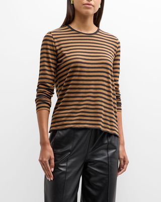 Cashmere Blend Striped Crewneck Sweater