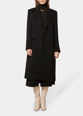 Cashmere Blend Tailored Peacoat