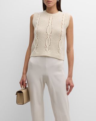 Cashmere Cable-Knit Shell