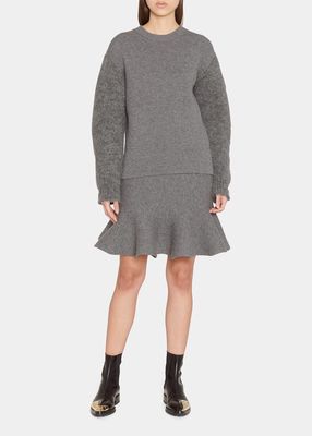 Cashmere Frayed-Knit Sweater