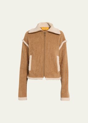Cashmere Grizzly Bomber Jacket