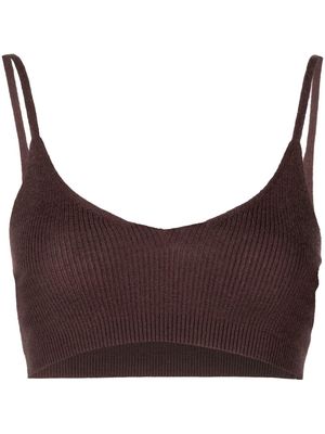 Cashmere In Love Alessi knitted bralette - Brown