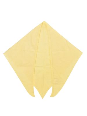 Cashmere In Love Aman knitted triangle scarf - Yellow