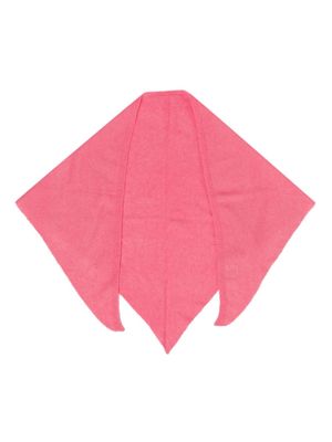 Cashmere In Love Aman triangle fine-knit scarf - Pink