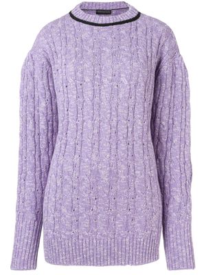 Cashmere In Love cable knit sweater - Purple