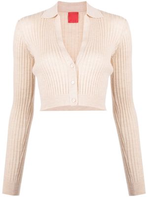 Cashmere In Love Callen V-neck cropped cardigan - Brown