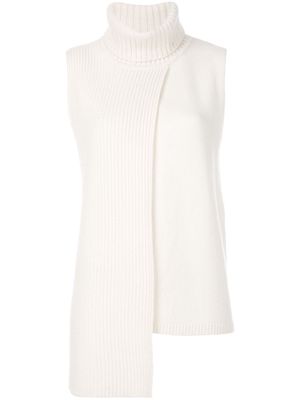 Cashmere In Love cashmere Tania turtleneck sleeveless top - Neutrals