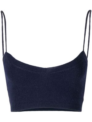 Cashmere In Love Evie knitted cropped top - Blue