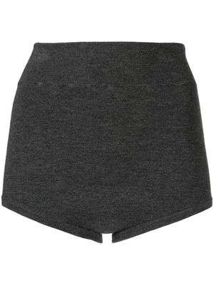 Cashmere In Love Felix knitted high-waist shorts - Grey