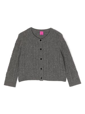 Cashmere in Love Kids Alaska cable-knit cardigan - Grey