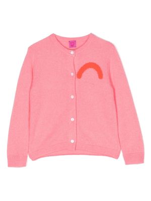 Cashmere in Love Kids Alta intarsia-knit cashmere blend cardigan - Pink