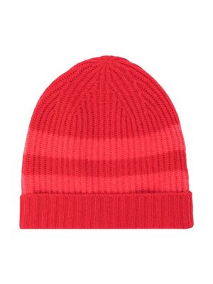 Cashmere in Love Kids cashmere Bibi striped beanie hat - Red